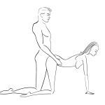 Mężczyzna i kobieta uprawiający seks w pozycji na pieska.